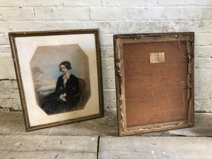 Pair of portraits of husband & wife from North Hykeham, Lincolnshire, 1848