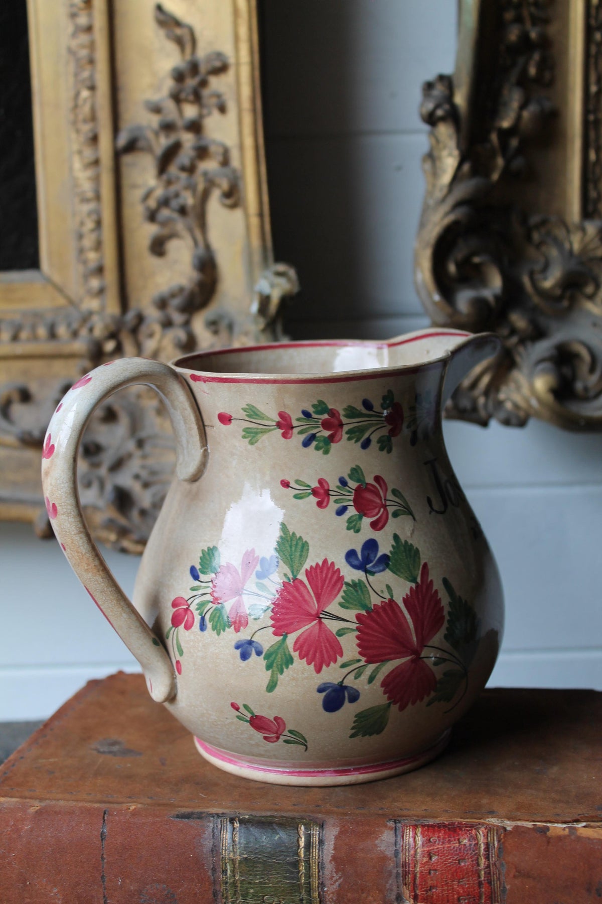 19th century marriage jug 'Joseph and Elizabeth Boston'