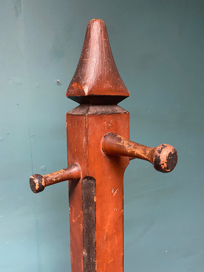 19th century hat and coat stand in the original paint