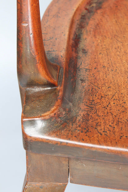 19th century English mahogany library chair
