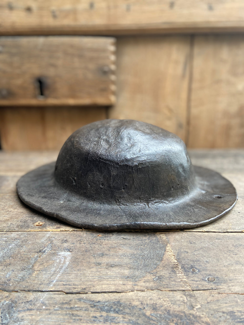 19th century leather hat