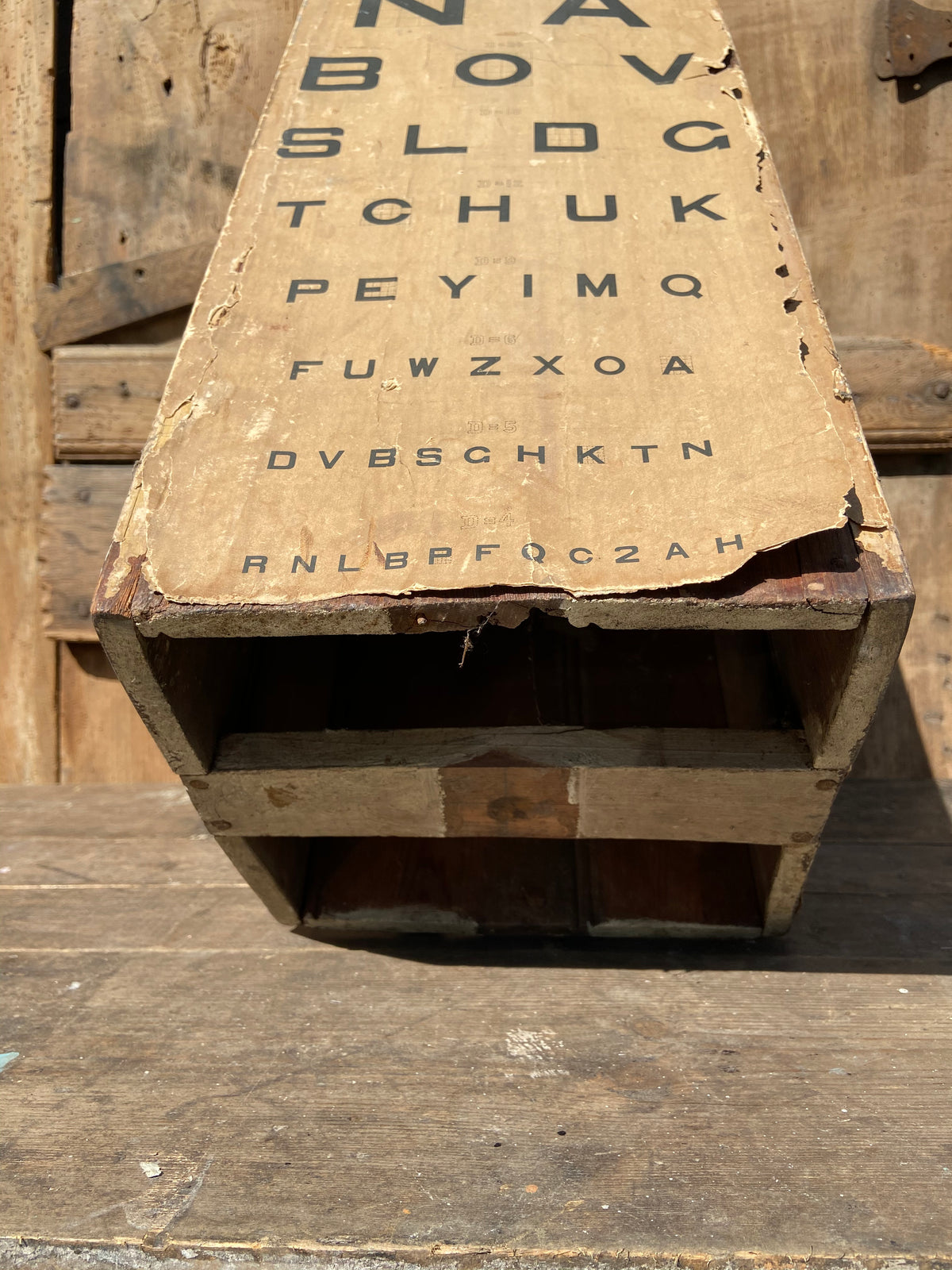Four sided opticians snellen chart by Down Brothers of St. Thomas Street, London