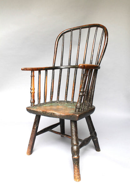 Early 19th century large West Country Windsor child's chair