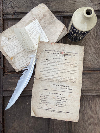 An 1834 horticultural broadside from Dartmouth, Devon