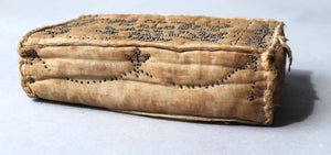 Georgian silk pin cushion dated 1810 for new born baby