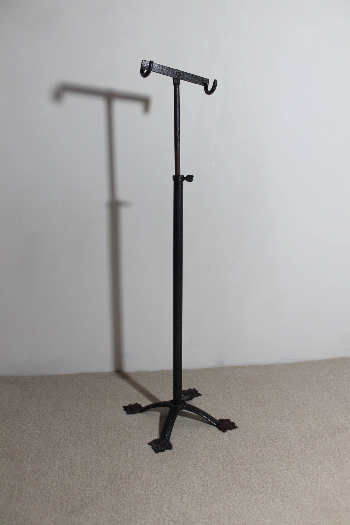 An English Victorian cast iron cycle stand c. 1875