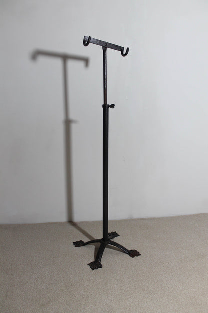 An English Victorian cast iron cycle stand c. 1875