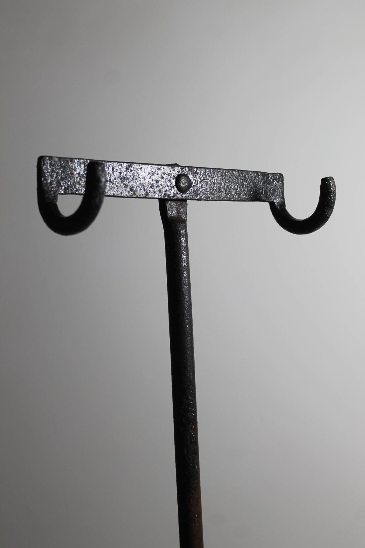 An English Victorian cast iron cycle stand c. 1875