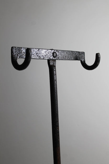 An English Victorian cast iron cycle stand c. 1875