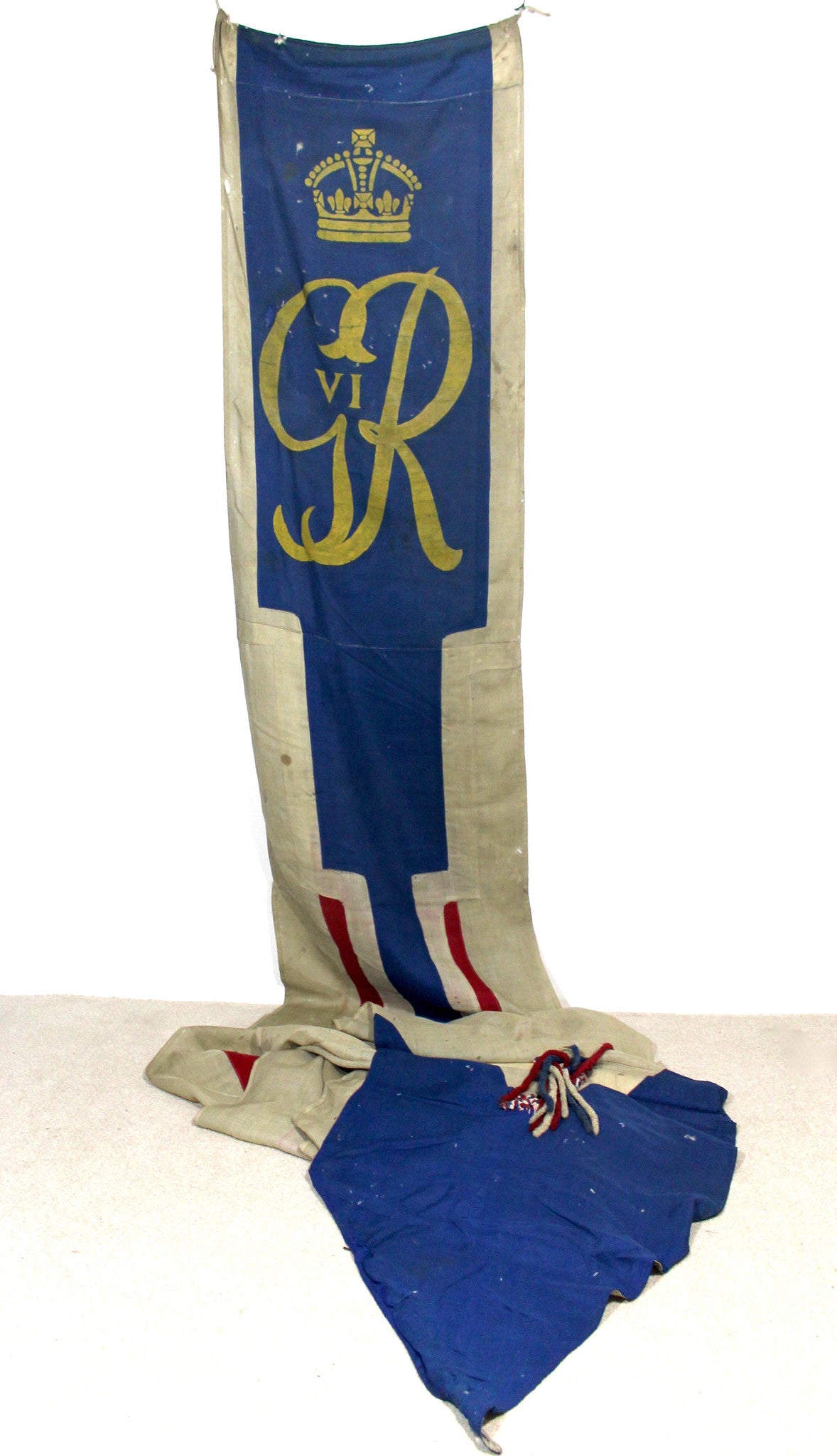 Large George VI royal coronation banner