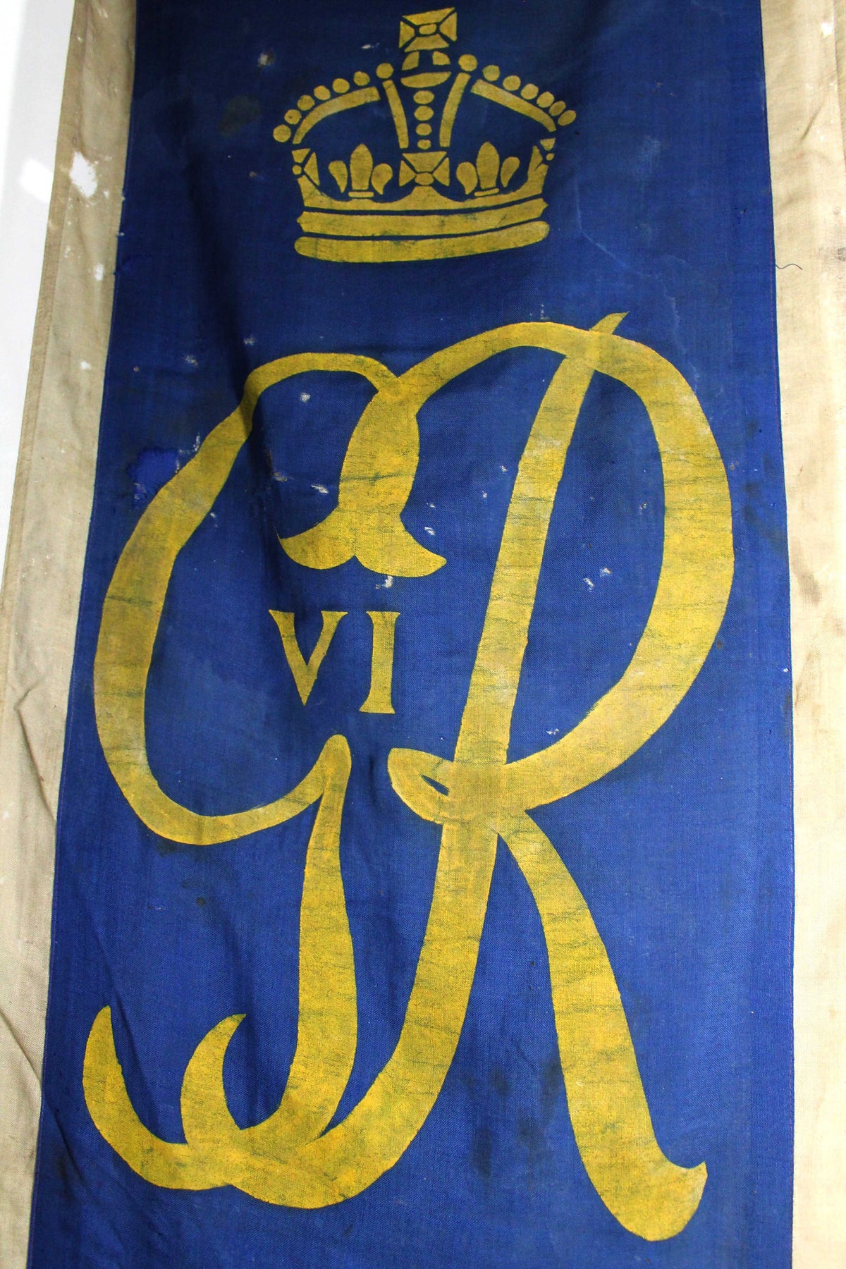 Large George VI royal coronation banner