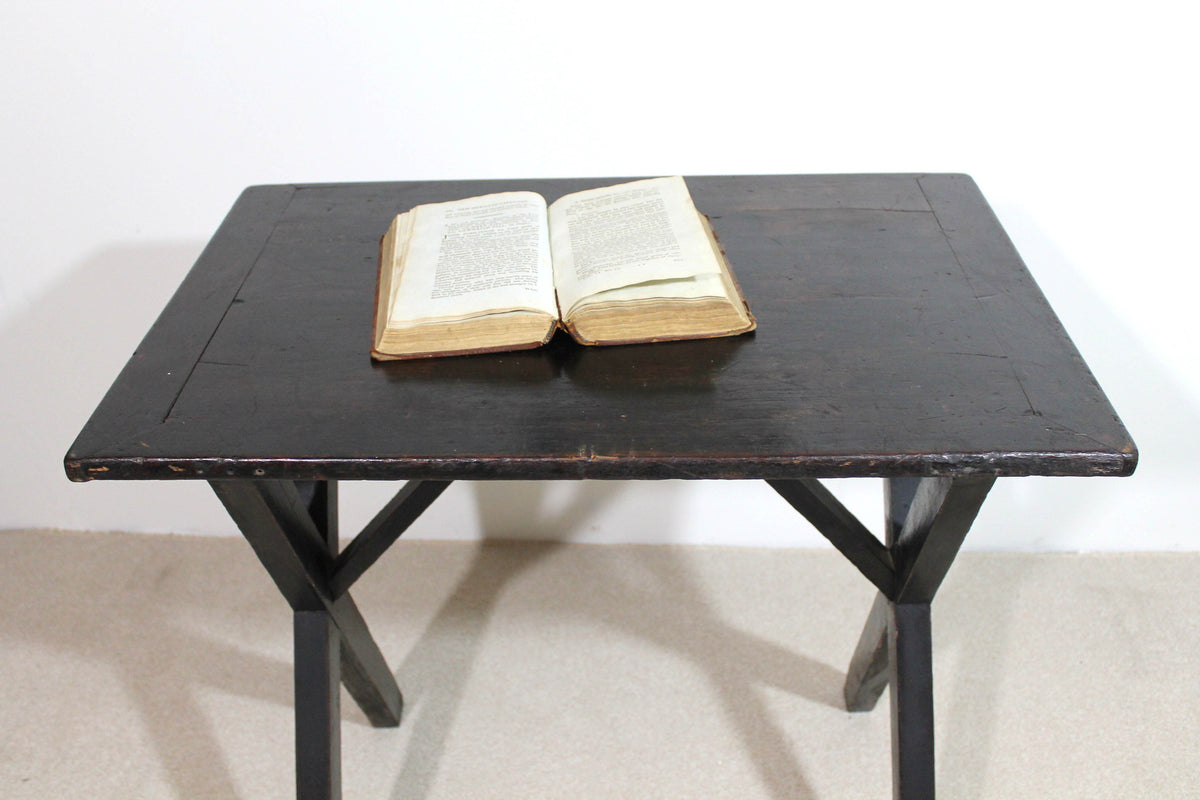 A mid 19th century English tavern table in the original finish
