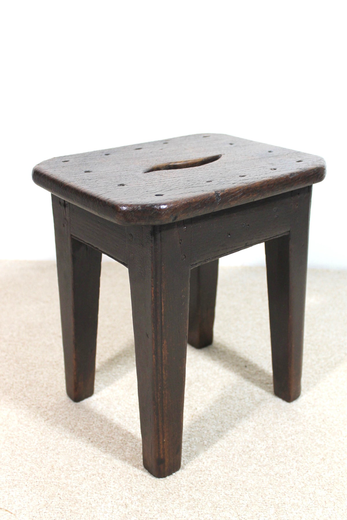 Simple 19th century oak stool of good colour