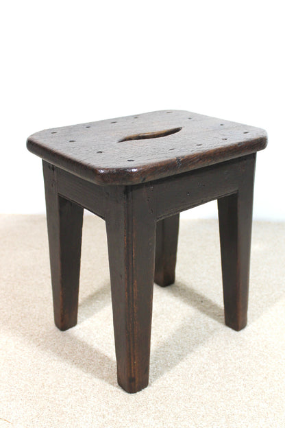 Simple 19th century oak stool of good colour