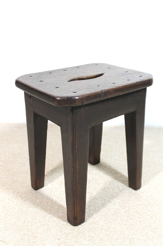 Simple 19th century oak stool of good colour