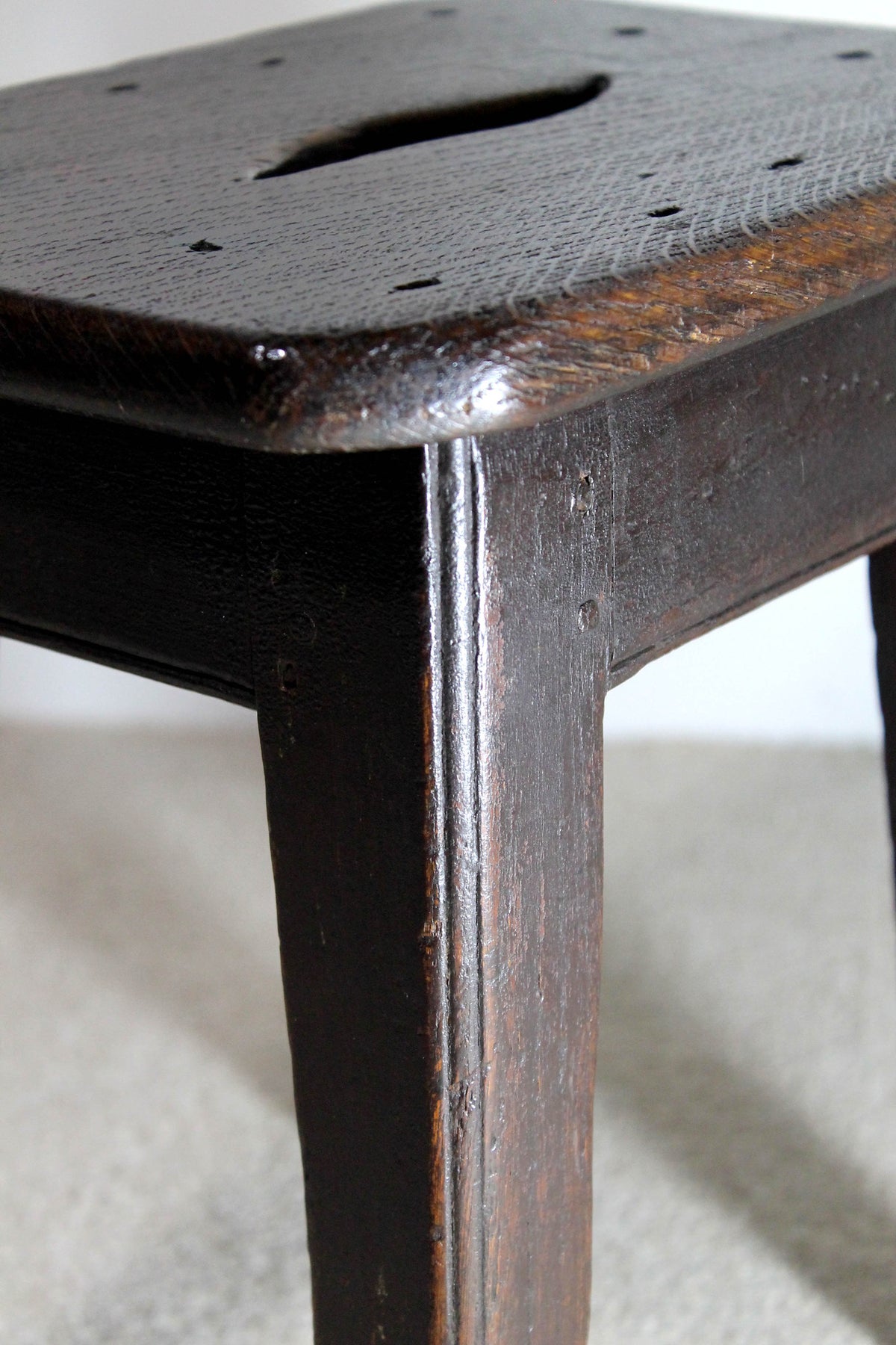 Simple 19th century oak stool of good colour