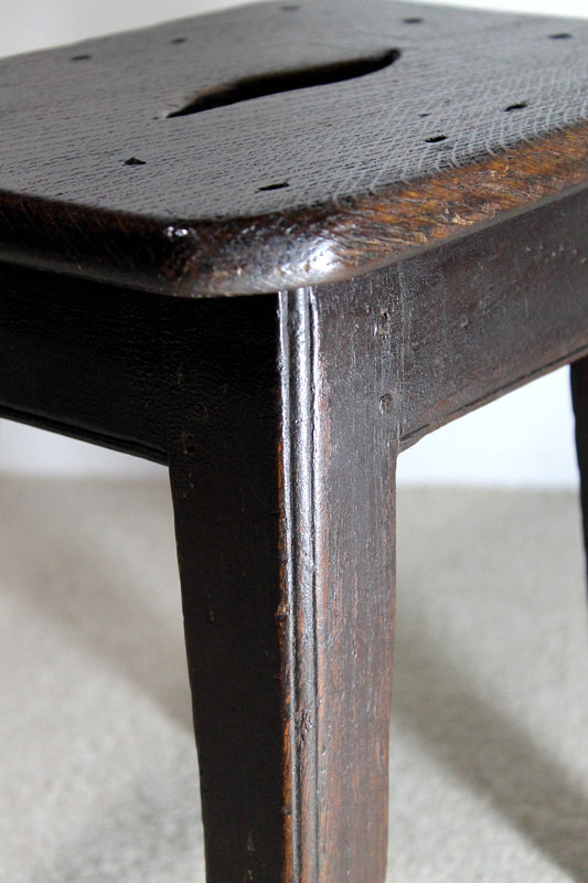 Simple 19th century oak stool of good colour