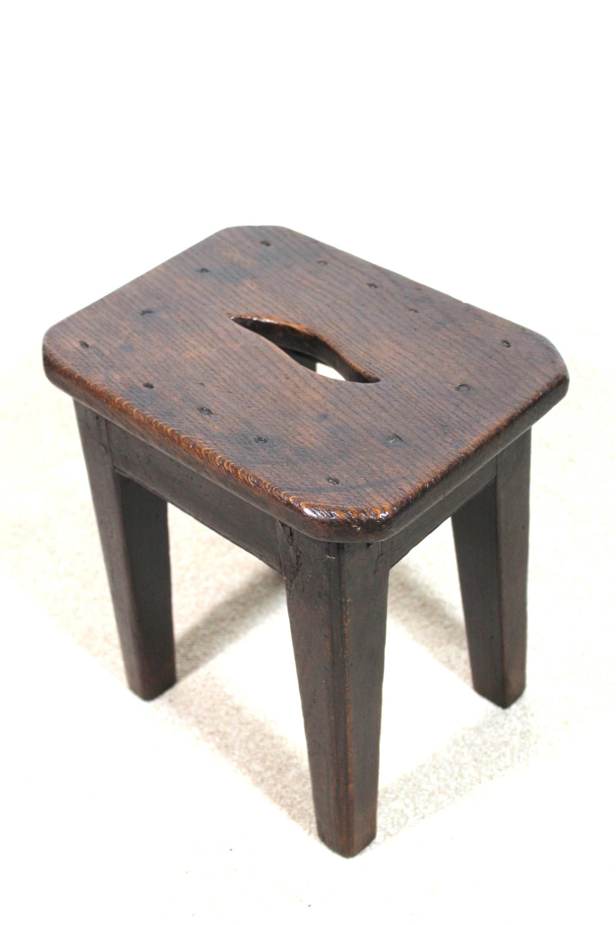 Simple 19th century oak stool of good colour