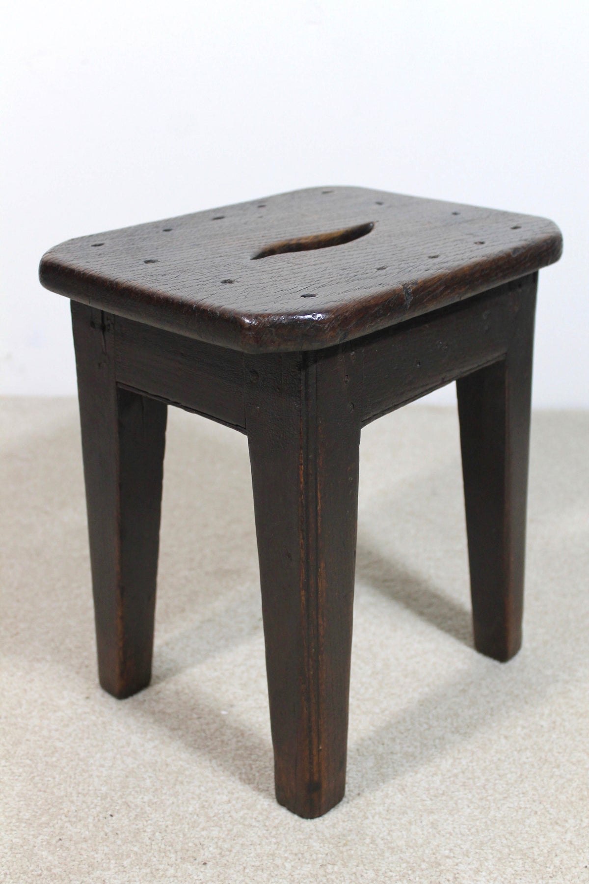 Simple 19th century oak stool of good colour