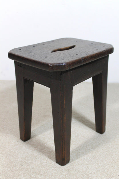 Simple 19th century oak stool of good colour