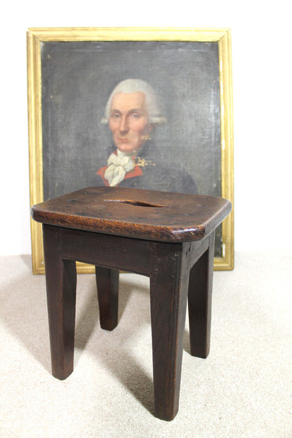 Simple 19th century oak stool of good colour