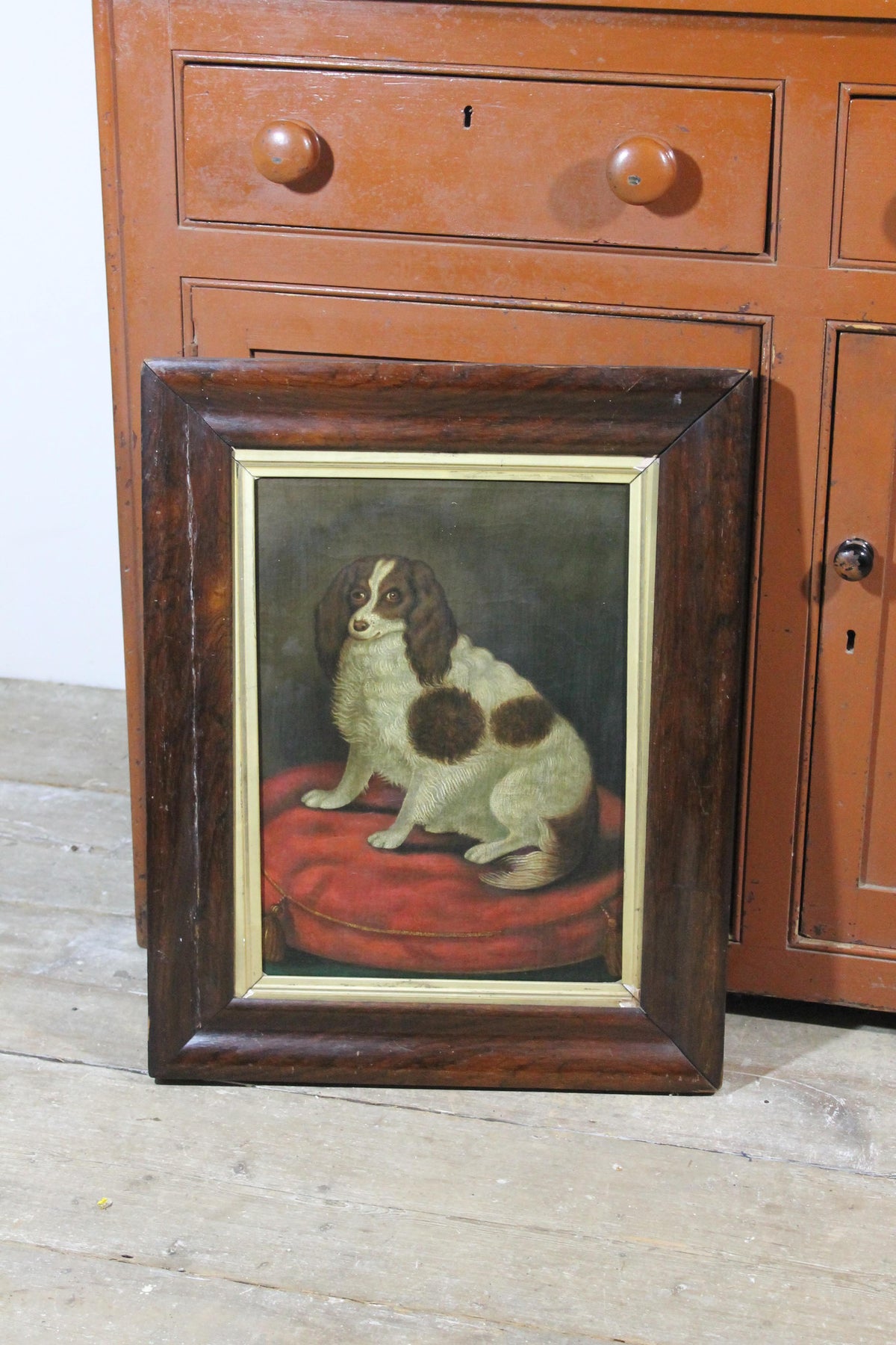 English naive school study of a Cavalier King Charles Spaniel