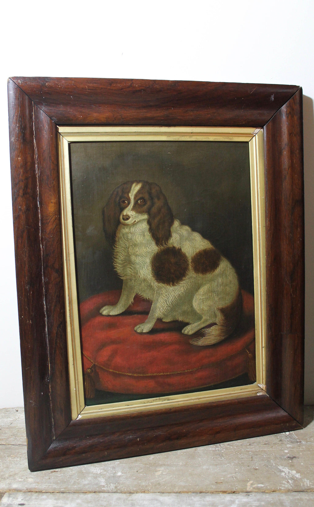 English naive school study of a Cavalier King Charles Spaniel