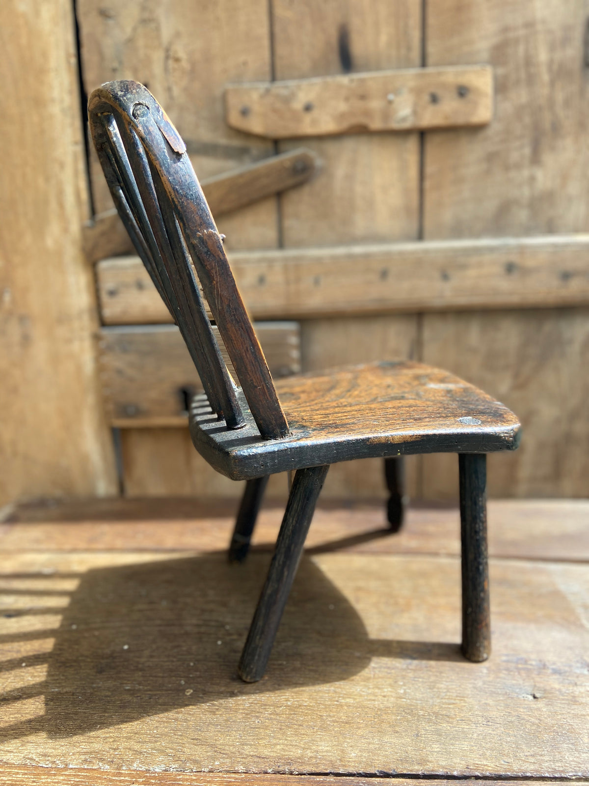 An early 19th c West Country child’s hoop back chair from an estate near Truro