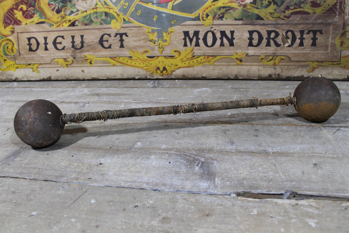 19th century strongman's dumbbells
