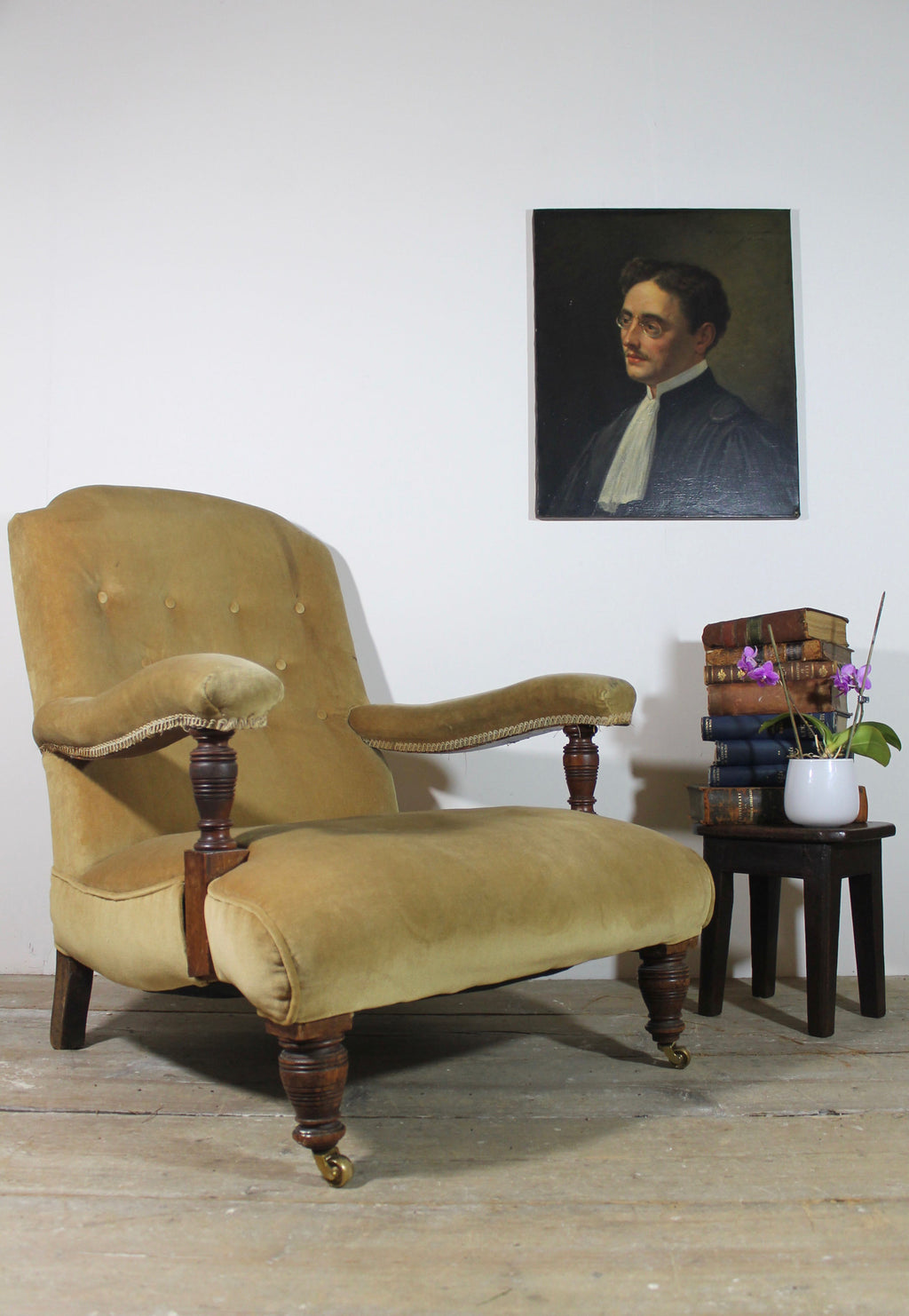 19th century English library chair