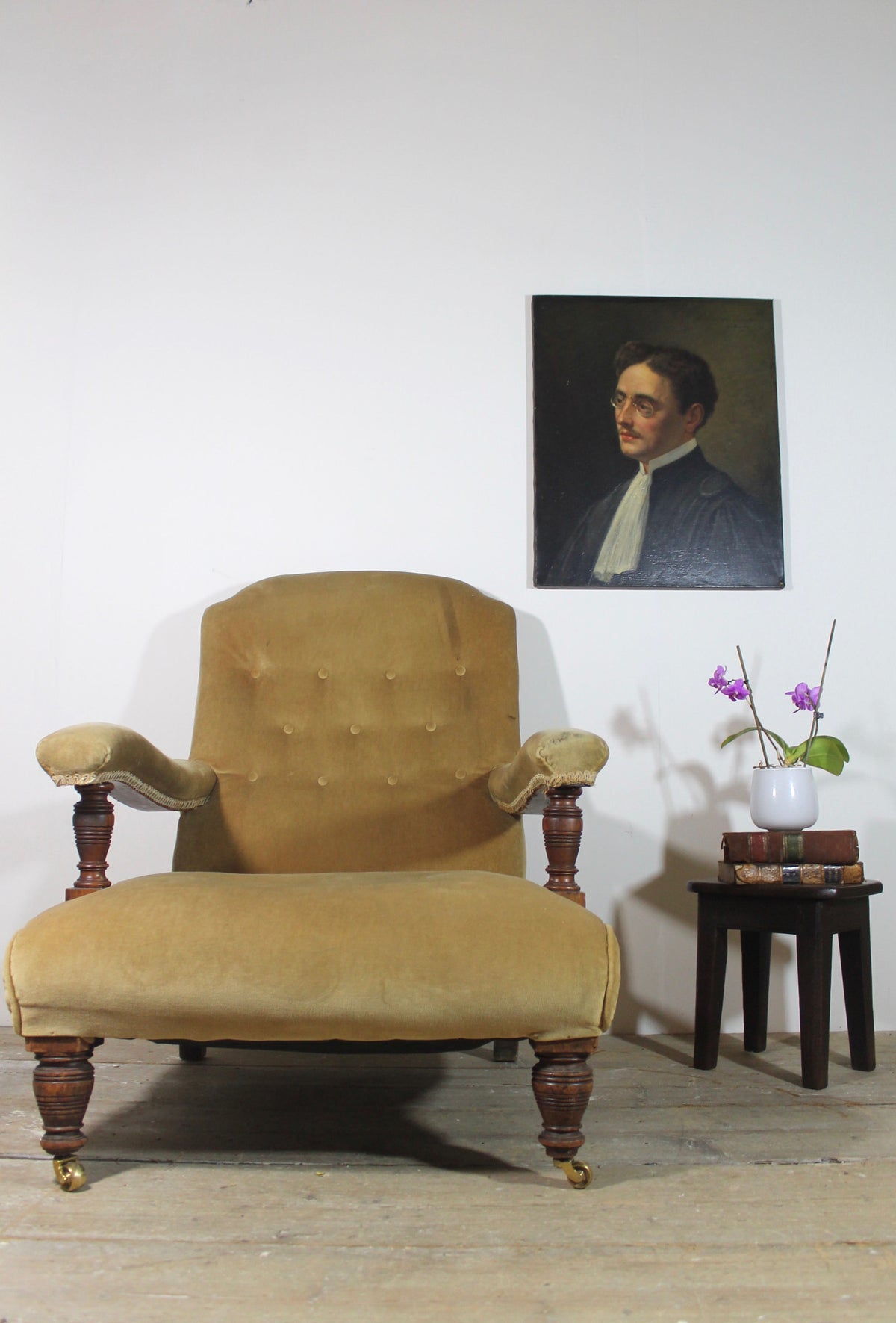 19th century English library chair