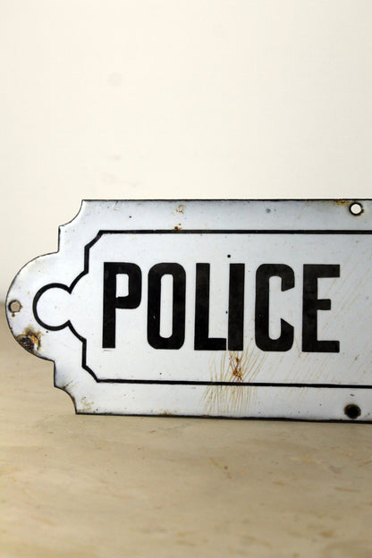 1930s enamel Police Court sign