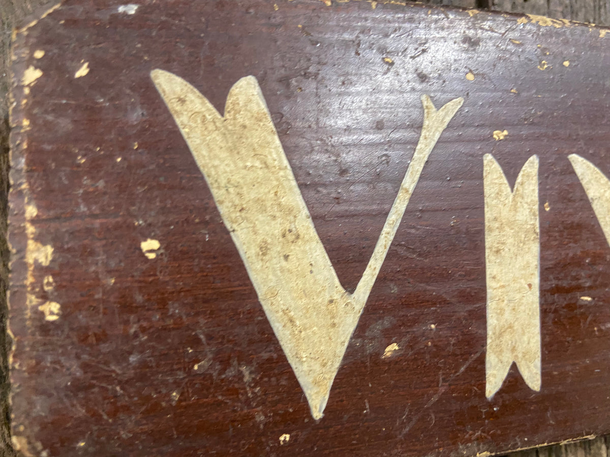 A set of 4 Victorian painted farmhouse shippon cattle name signs