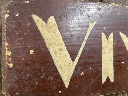 A set of 4 Victorian painted farmhouse shippon cattle name signs