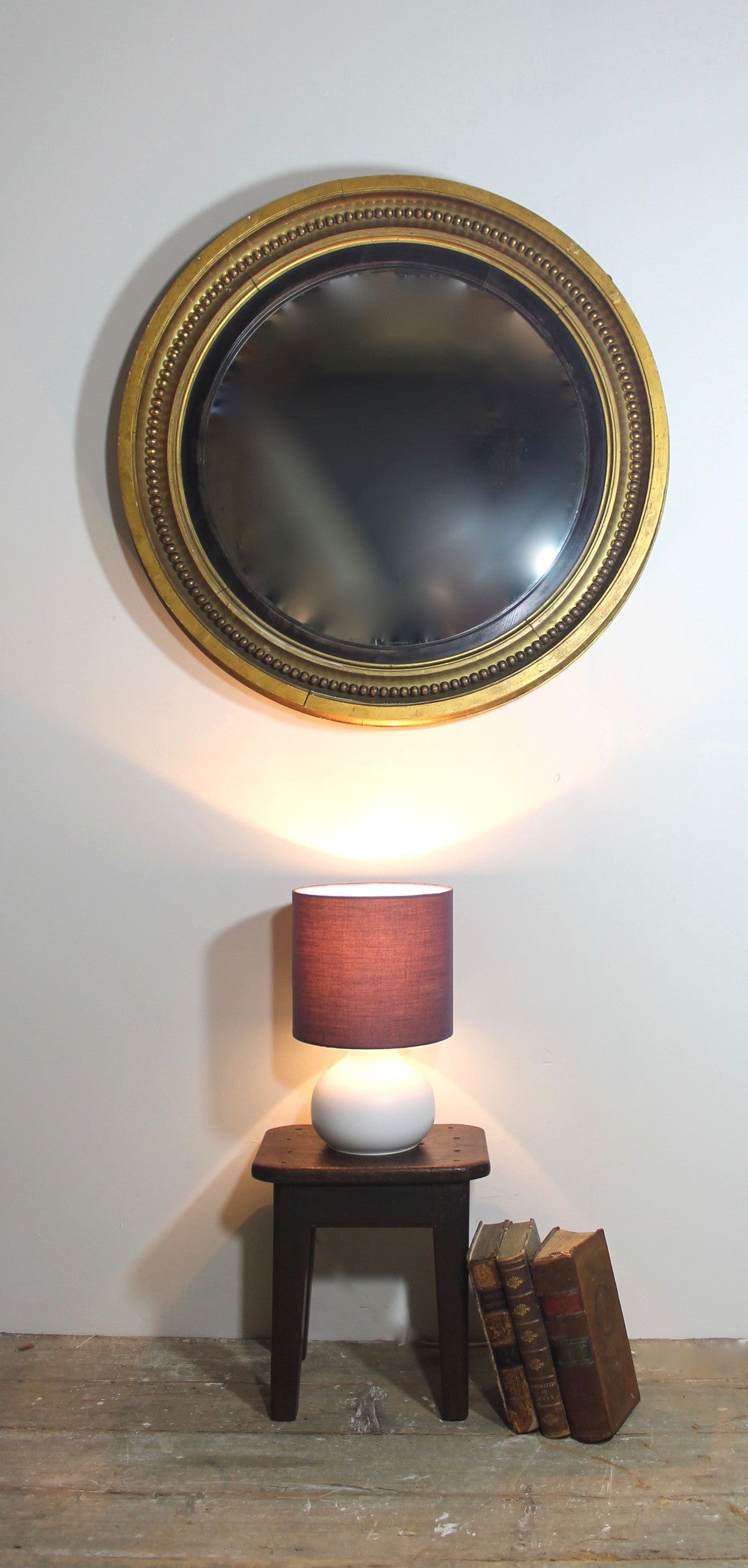 Large Regency convex mirror in original condition