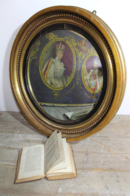 Large Regency convex mirror in original condition