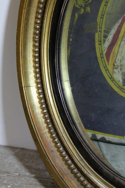 Large Regency convex mirror in original condition
