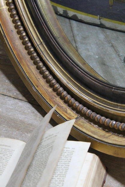 Large Regency convex mirror in original condition