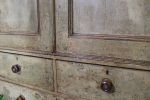 Large Regency linen press in original paint