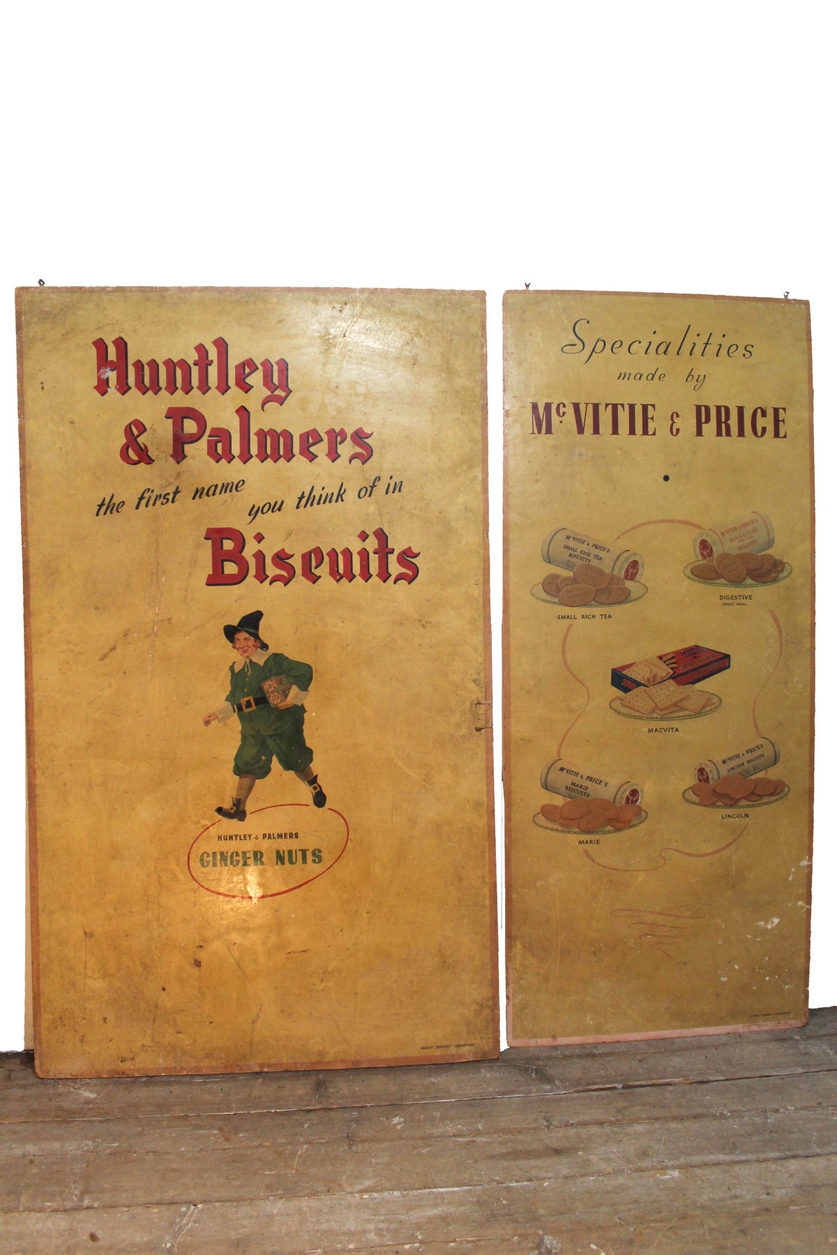 1930s original hand painted advertising board from a grocers