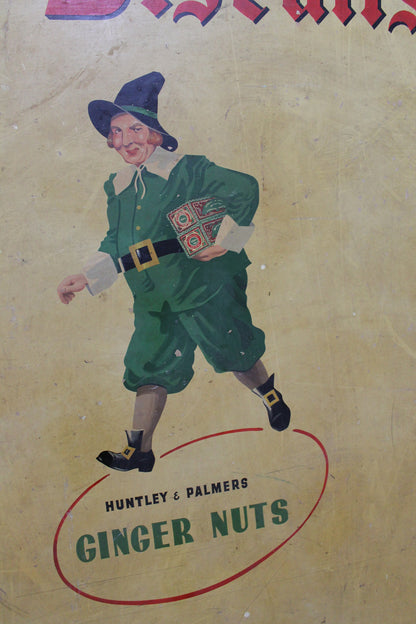 1930s original hand painted advertising board from a Cambridge grocers