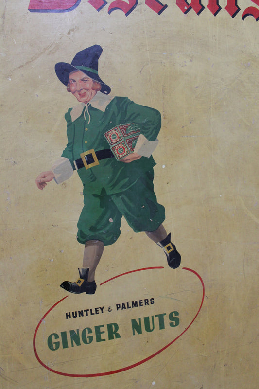1930s original hand painted advertising board from a Cambridge grocers