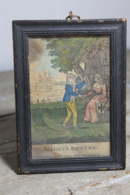 Pair of 18th century naval engravings of a sailor and sweetheart - SOLD