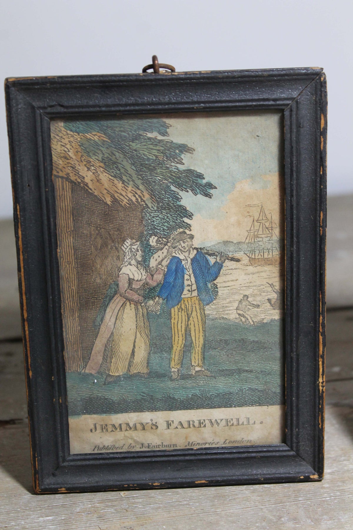 Pair of 18th century naval engravings of a sailor and sweetheart - SOLD
