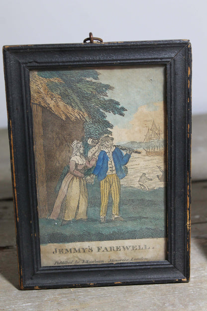 Pair of 18th century naval engravings of a sailor and sweetheart - SOLD