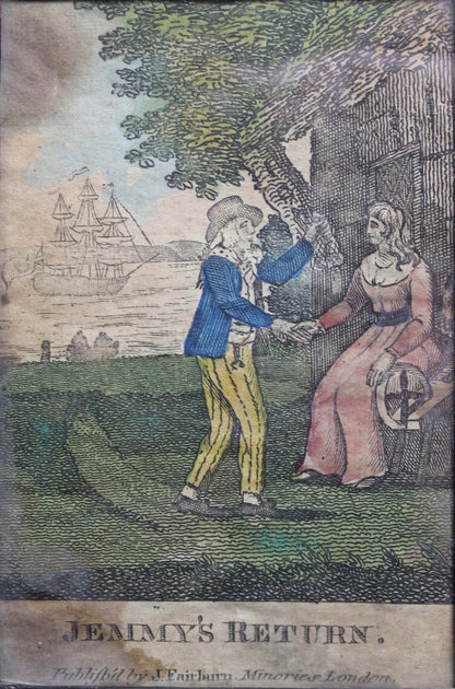 Pair of 18th century naval engravings of a sailor and sweetheart - SOLD