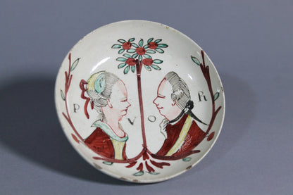 William of Orange commemorative creamware bowl c. 1770