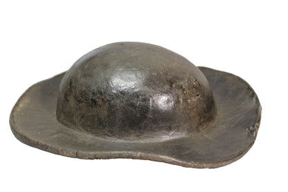 19th c leather costermonger's hat