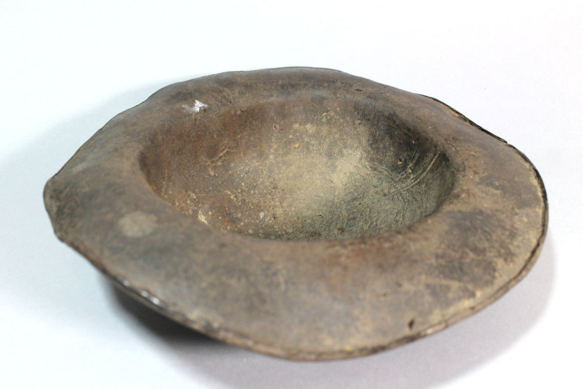 19th c leather costermonger's hat
