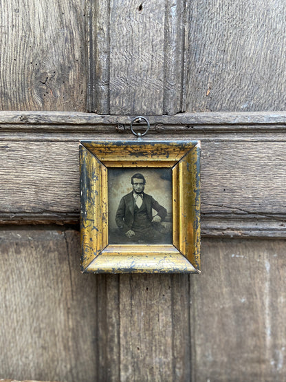 A mid 19th century  Collodion wet plate  process portrait of a gentleman